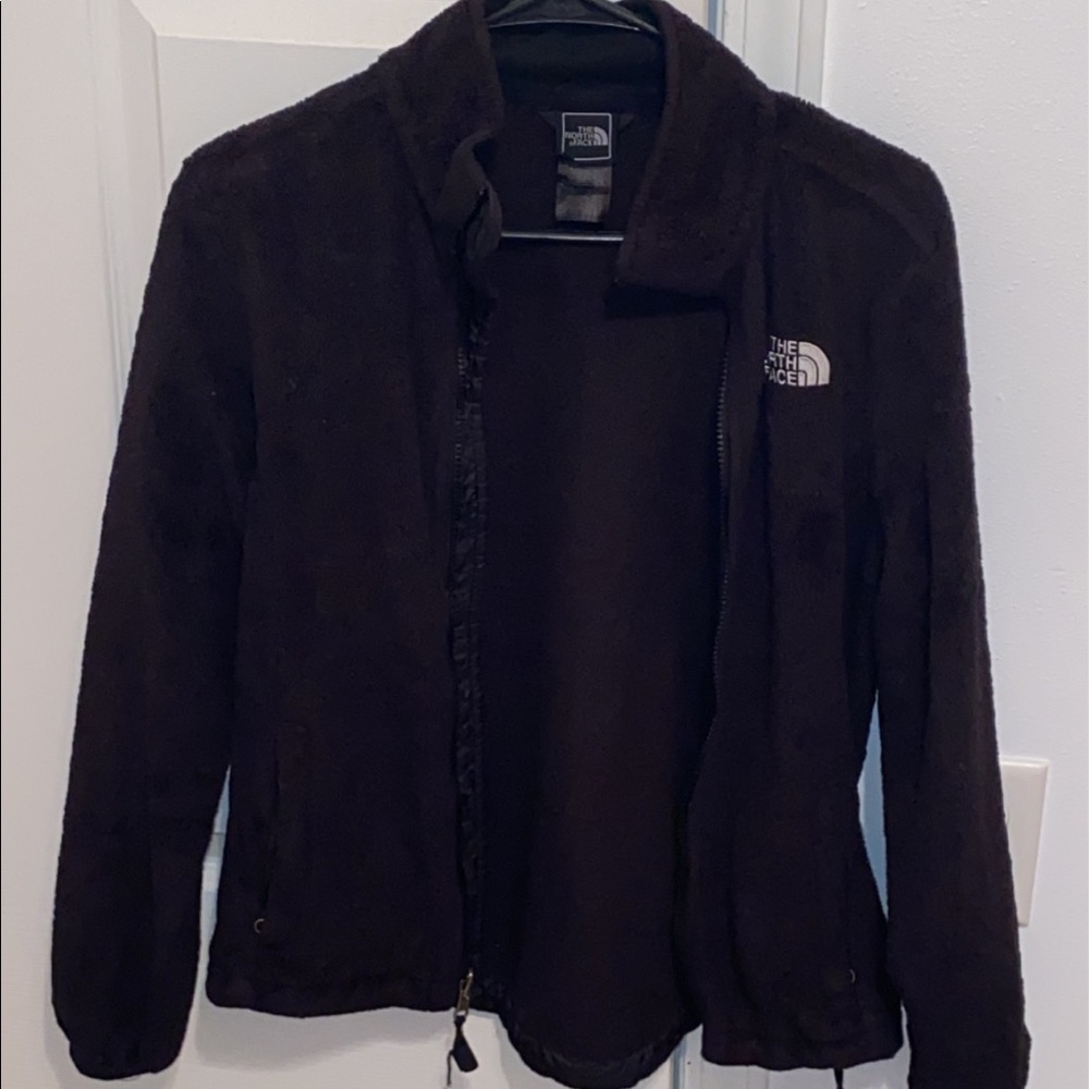 Black womens north face zip up